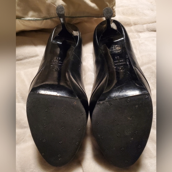 ALEXANDER MCQUEEN Black Leather Platform Stilettos - Picture 5 of 14